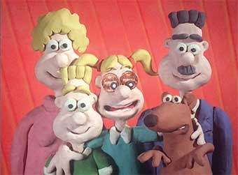Pee-Wee's Playhouse Penny Cartoon family sculpted by Timothy Young