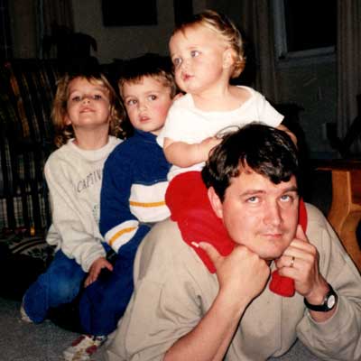 Timothy Young and his 3 children
