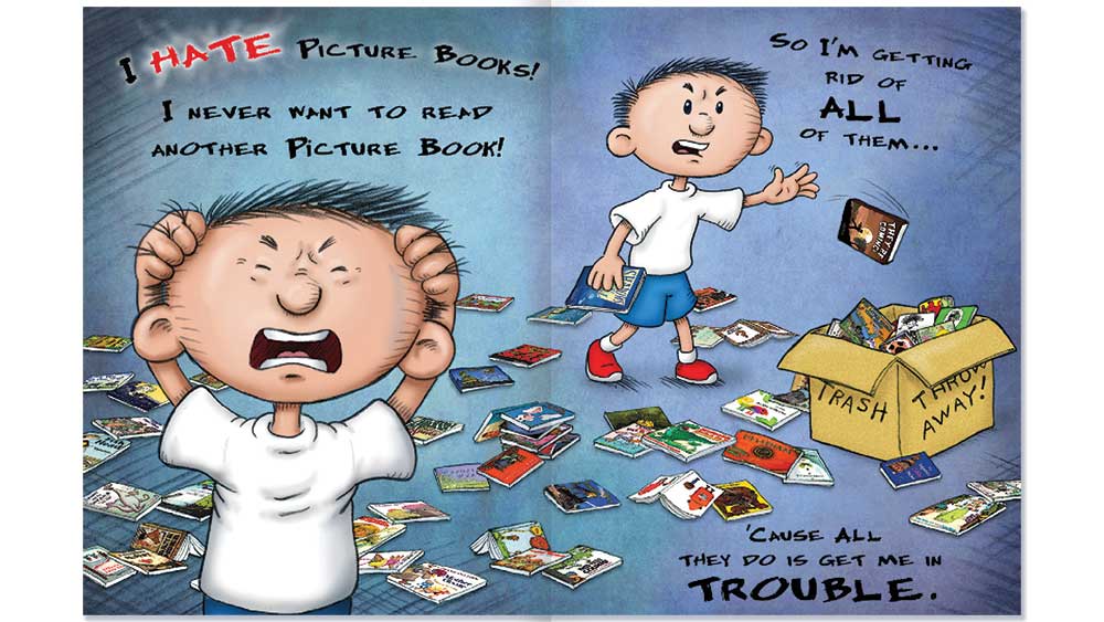 I Hate Picture Books! spread 1